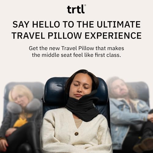 trtl Pillow - Scientifically Proven, Super Soft Neck Support Travel Pillow for Airplanes - Lightweight and Machine Washable - Ergonomic Design for Traveling on Flights, Cars, and Trains - Coral - Image 2