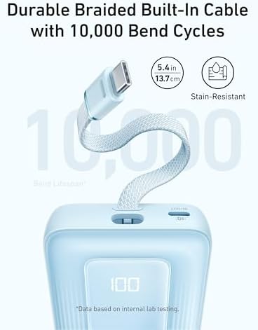 Anker Portable Charger, 10,000mAh 30W Power Bank, USB-C in and Out Fast Charging Battery Pack, Travel Essential Phone Power Bank, for iPhone 17/16, Galaxy and More (Pink, 10000, Milliamp Hours) - Image 3