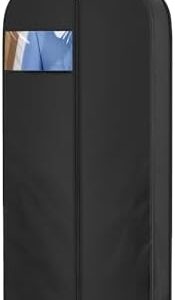 MISSLO 43" Garment Bags for Travel Waterproof Suit Bag Travel for Men 4" Gusseted Suit Protector Bag for Closet Storage Clothing Covers for Hanging Clothes Suits Carrier