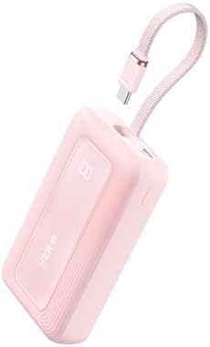 Anker Portable Charger, 10,000mAh 30W Power Bank, USB-C in and Out Fast Charging Battery Pack, Travel Essential Phone Power Bank, for iPhone 17/16, Galaxy and More (Pink, 10000, Milliamp Hours)