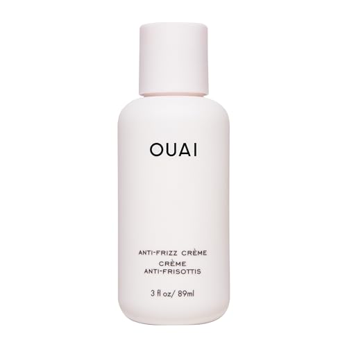 OUAI Anti Frizz Cream Travel Size - Moisturizing Hair Cream with Frizz Control & Heat Protection - Provides Hydration with Jackfruit & Beetroot Extract - Paraben, Phthalate & Sulfate Free (3 oz)
