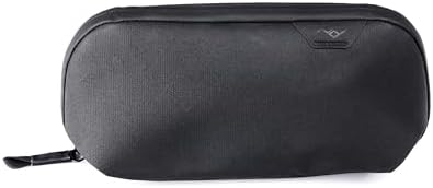 Peak Design Small Tech Pouch, Black, Electronics Organizer for Travel or Everyday Carry, Origami-Style Storage, Cable Pass-Through, Weatherproof Recycled Nylon, Gear Carry Bag for Men and Women