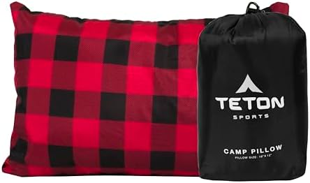 TETON Sports Camp Pillow; Great for Travel, Camping and Backpacking; Washable, Black