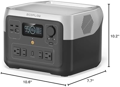 EF ECOFLOW Portable Power Station RIVER 2 Max, 512Wh LiFePO4 Battery/ 1 Hour Fast Charging, Up To 1000W Output Solar Generator (Solar Panel Optional) for Outdoor Camping/RVs/Home Use Black - Image 8