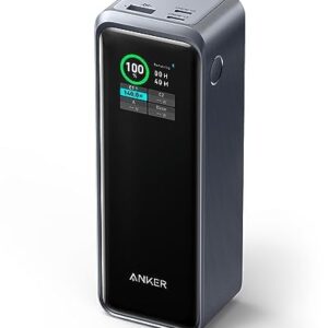Anker Prime Power Bank, 27,650mAh 3-Port 250W Portable Charger for Travel, TSA-Approved, Smart App, for MacBook Pro/Air, iPhone 16/15/14 Series, Samsung, Laptops, and More (Charging Base Not Included)
