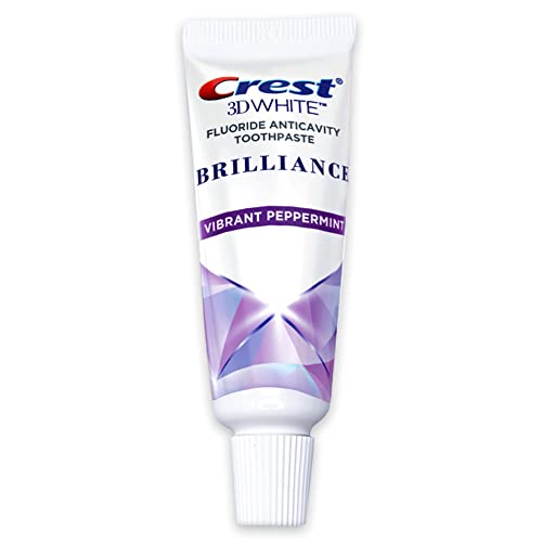 Crest 3D White Brilliance Toothpaste, Vibrant Peppermint, Travel Size 0.85 oz (24g) - Pack of 4 - Image 2