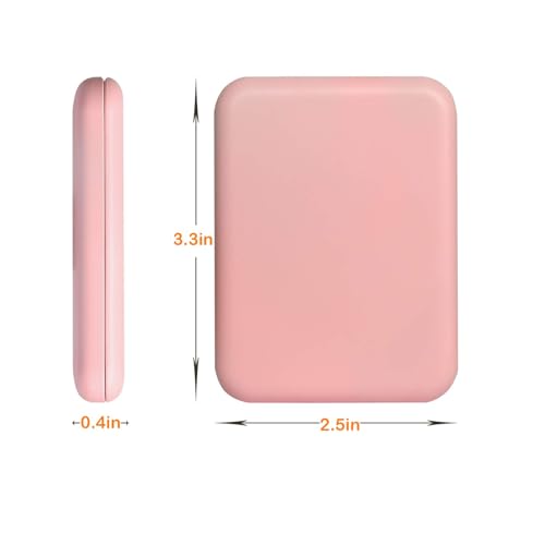Kintion Pocket Mirror, 1X/3X Magnification LED Compact Travel Makeup Mirror with Light for Purse, 2-Sided, Portable, Folding, Handheld, Small Lighted Mirror for Gift, Pink - Image 7