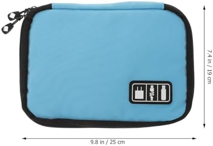 Homoyoyo Travel Cable Organizer Bag for Electronics Accessories, Portable Tech Organizer Case Multiple Compartments, Blue Digital Storage Pouch for Charging Cables, Power Banks, - Image 2
