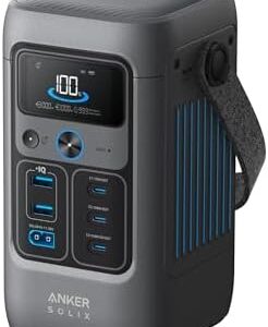 Anker SOLIX C200 DC Power Bank Station, 192Wh Portable Power Station, LiFePO4 Battery, 200W Solar Generator, for Outdoor Camping, Traveling, and Emergencies (No Wall Charger Included)