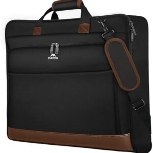 MATEIN Suit Garment Bag for Travel, Large Garment Bags for Hanging Clothes Travel, Foldable Suit Carrier with Shoulder Strap For Business, Premium 2 in 1 Hanging Suitcase Luggage, Black Brown