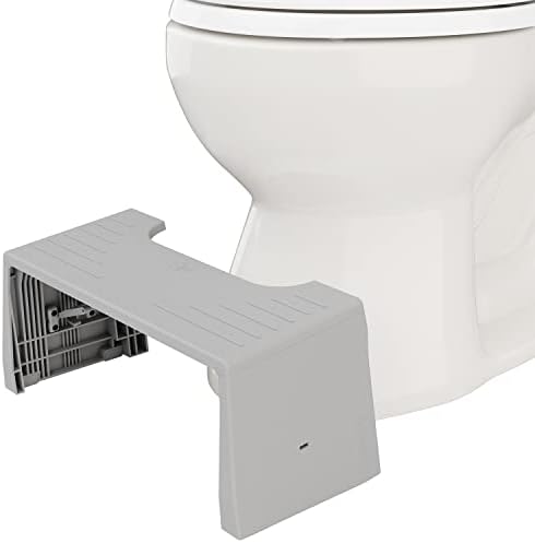 Squatty Potty Porta Traveler Foldable Toilet Stool for Travel, 7" Height, Gray