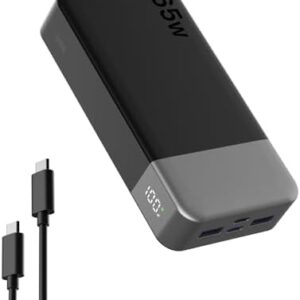 NOBIS 20000mAh Battery Pack Power Bank 65W Power Bank, Portable Charger with Digital Display, Dual USB-C/USB-A Fast Charging for Laptop, Phone, Tablet, Travel-Friendly External Battery Pack