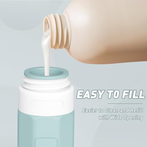 Redfly Travel Bottles for Toiletries, Tsa Approved 3oz Travel Size Containers, Leak Proof Silicone Squeezable Containers for Toiletries, BPA Free Refillable Essentials for Shampoo Conditioner Gray - Image 2