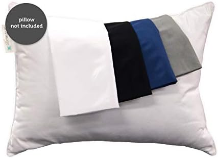 AllerEase Ultra Soft Advanced Allergy Protection Machine Washable Durable Zippered Travel Pillow Protector Size 14" x 20" Size Navy - Image 2