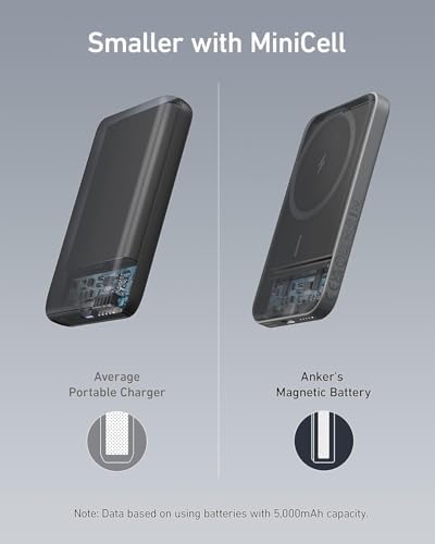 Anker 621 Magnetic Portable Charger (MagGo), 5,000mAh Wireless Power Bank with USB-C Cable, Magsafe-Compatible Battery Pack for iPhone 16/15/14/13/12 Series - Image 4