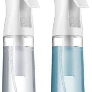 2 Pack Continuous Spray Bottles - Ultra Fine Mist Sprayer | Water Spray Bottle For Hair Mister Spray Bottle | Hair Spray Bottles For Hairstyling, Cleaning, Salons - 2pk 6.8 OZ / 200 ML