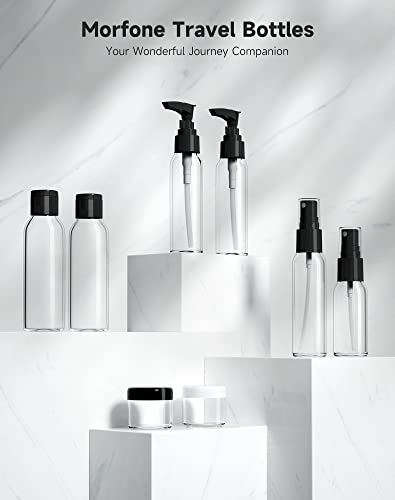 Morfone Travel Bottles Kits -TSA Approved Travelling Size Containers for Toiletries Leak Proof Refillable Liquid Travel Essentials with Toiletry Bag for Cosmetic Shampoo Conditioner Lotion - Image 3