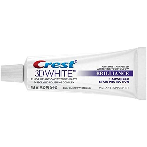 Crest 3D White Brilliance Toothpaste, Vibrant Peppermint, Travel Size, 0.85 oz (24g) - Pack of 12 - Image 3