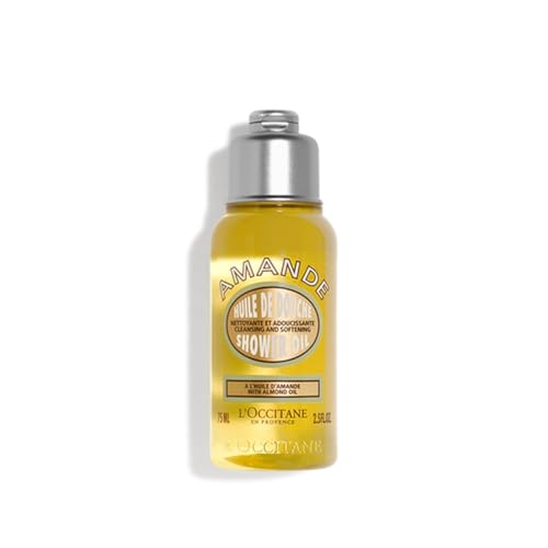 L'OCCITANE Cleansing & Softening Almond Shower Oil, Body Wash & Shaving Base Purifies & Smooths Without Drying Skin, Milky Lather, Nourishing Skincare