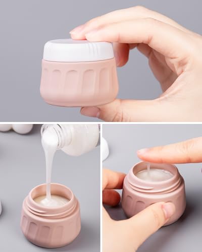 Travel Bottles for Toiletries 8 Pack, Travel Size Toiletries, Tsa Approved Travel Size Containers 3oz, with Travel Essentials Clear Bag, Leak Proof Silicone Squeezable Creams Jars - Image 3