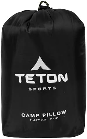 TETON Sports Camp Pillow; Great for Travel, Camping and Backpacking; Washable, Black - Image 3