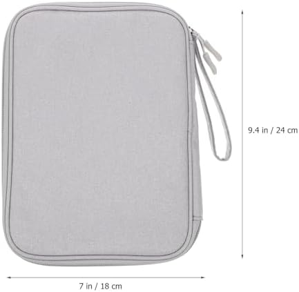 MERRYHAPY Hard Drive Storage Bag Cable Management Case Electronics Accessory Organizer Large Gray Travel Cord Organizer for Tech Accessories - Image 2