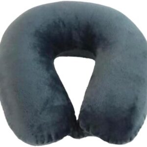 Wolf Essentials Adult Cozy Soft Microfiber Neck Pillow for Travel – Compact, Machine Washable - Perfect for Airplane, Car, or Home Use - Filled and Finished in The USA – Charcoal