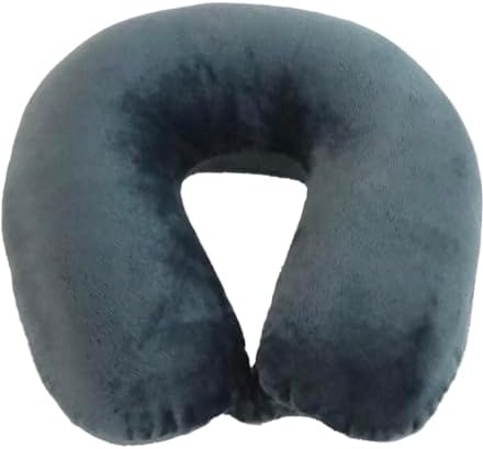Wolf Essentials Adult Cozy Soft Microfiber Neck Pillow for Travel – Compact, Machine Washable - Perfect for Airplane, Car, or Home Use - Filled and Finished in The USA – Charcoal