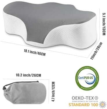 Bespilow Travel Camping Pillow for Sleeping - Memory Foam Cervical Neck Support Pillow for Pain Relief, Compact Compressible Contour Pillows with Cooling Cover & Storage Bag for Backpacking, Road Trip - Image 8