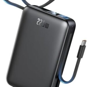 Portable Charger 50000mAh Power Bank,Portable Phone Charger with 2 Built in Cables,22.5W Fast Charging Travel Essentials Battery Pack for iPhone/iPad/MacBook/Android/Samsung