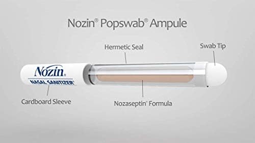 Nozin® Nasal Sanitizer® Antiseptic Popswab® Ampules 10ct Pack | Kills 99.99% of Germs | Alcohol Based 62% - Image 7