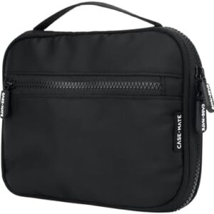 Case-Mate Electronic Organizer Travel Case - Portable Tech Travel Pouch w/Multiple Storage Mesh Pockets for Cable, Cord, Charger, Power Bank, Airpods - Airplane Essentials Bag - Black