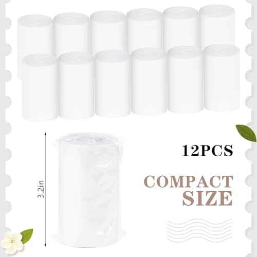 12 Packs Packable Camp Toilet Tissue Soft Travel Toilet Paper - Coreless Travel Size Toilet Paper for Camping Hiking Outdoors - Image 2