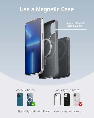 Anker 621 Magnetic Portable Charger (MagGo), 5,000mAh Wireless Power Bank with USB-C Cable, Magsafe-Compatible Battery Pack for iPhone 16/15/14/13/12 Series - Image 6