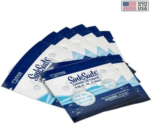 SinkSuds Laundry Detergent, Travel Size Liquid Soap, TSA Compliant, Safe For All Fabrics, 8 Packets (Packaging May Vary) - Image 6