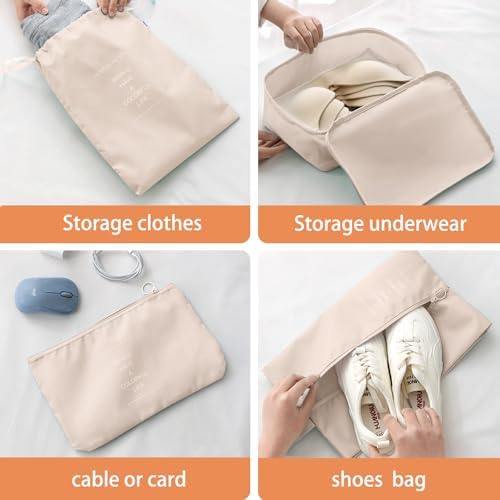 Packing Cubes for Travel - 8 Set Luggage Organizer Bags for Family, Mesh Breathable Travel Packing Cubes for Suitcases Durable Travel Essentials Bags Set - Image 5