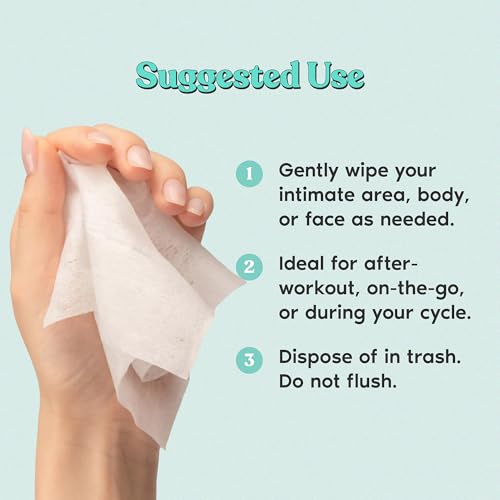 Her Fantasy Box | Everywhere Wipes – 100% Organic Cotton, Gentle & Refreshing, pH-Balanced, Fragrance-Free, Plant-Powered for Body, Face & Intimate Areas, Ideal for Sensitive Skin - 1 Pack, 15 Wipes - Image 5