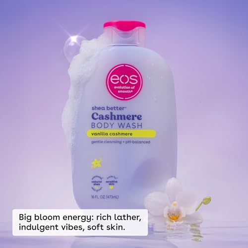 eos Travel Vanilla Cashmere Body Wash- Travel Size Body Wash, Hydrating, Moisturizing, Toiletries, Mini, Shea Butter, 2.5 fl oz - Image 3