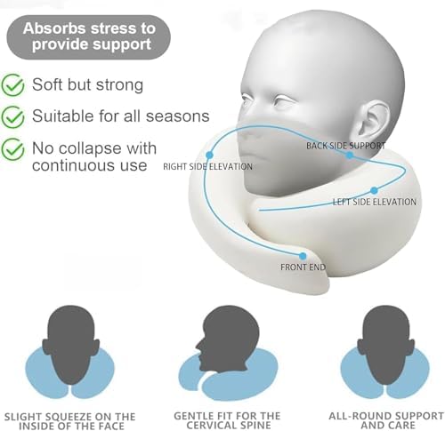 SZXYX Travel Pillows for Airplanes, 100% Pure Memory Foam Neck Pillow for Airplanes, Comfortable Breathable Cover, 360° Support Stowable Pillows for Sleeping, Car, Airport Travel Essentials - Image 7