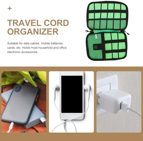 Homoyoyo Travel Cable Organizer Bag for Electronics Accessories, Portable Tech Organizer Case Multiple Compartments, Blue Digital Storage Pouch for Charging Cables, Power Banks, - Image 9