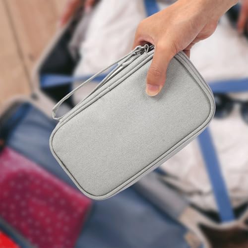 Cord Organizer Travel Cable Organizer Bag Tech Electronic Organizer Travel Case, Waterproof Electronic Accessories Pouch Bag for Cable, Cord, Charger, Phone, Power Bank, Earphone(Light Grey) - Image 5