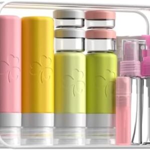 INSFIT 23 Pack Travel Bottles for Toiletries, TSA Approved Silicone Travel Size Toiletries with Toiletry Bag, BPA Free Leak Proof Refillable Travel Essentials for Liquids Shampoo Conditioner Lotion