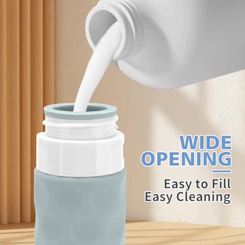 Travel Bottles for Toiletries, 4pcs Tsa Approved 3oz Travel Size Containers, BPA Free Leak Proof Premium Silicone Bottles, Refillable Liquid Squeezable Accessories W/Toiletry Bag - Image 4