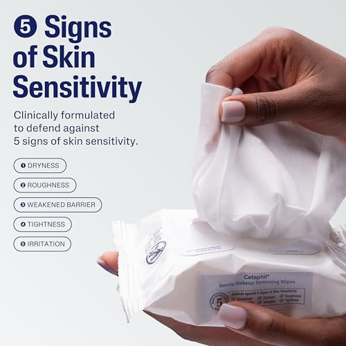 Cetaphil Gentle Makeup Removing Face Wipes, Daily Cleansing Facial Towelettes Gently Remove Makeup, Fragrance and Alcohol Free, 25 Count - Image 2