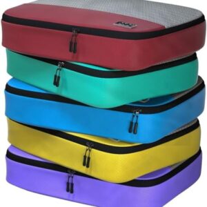 Large Packing Cubes for Travel - 5pc Packing Cubes for Suitcases - Lightweight Luggage Organizer Bags (Non-Compression)