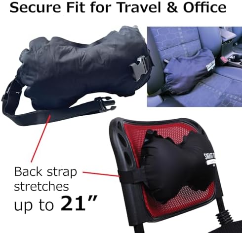 SmartTravel Travel Products Inflatable Travel Lumbar Pillow for Airplane Seat – Adjustable Lower Back Support Cushion for Long Flights - Image 8