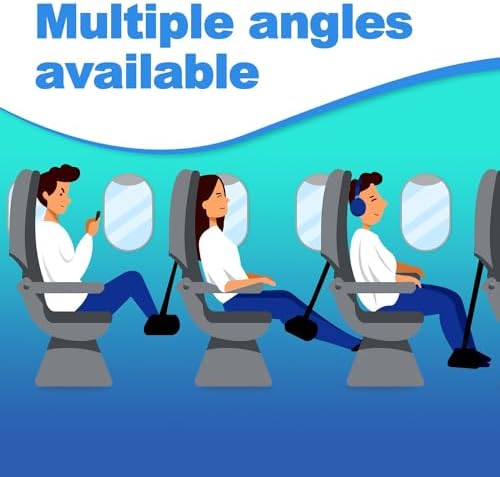 Airplane Foot Hammock with Removable Base & Memory Foam - Wide Hardboard Support No-Collapse Foot Rest for Long Flights, Office, Travel - Thickened Design Relieves Foot Pain (Black, Travel Essentials) - Image 6