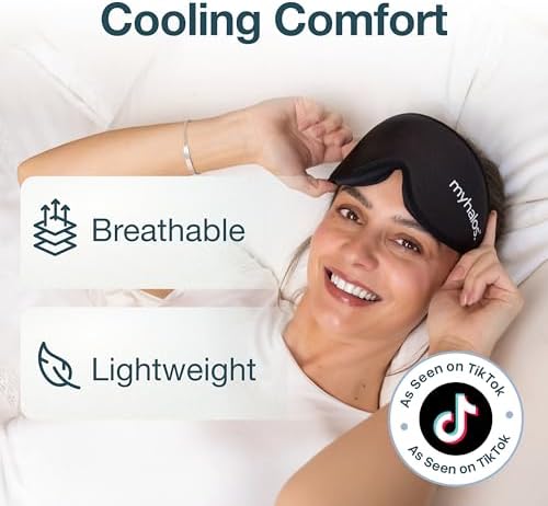 MyHalos® Sleep Mask – 3D Blackout Eye Mask for Women & Men, Side Sleepers, Zero Pressure Memory Foam Eyelash Friendly, Breathable,Award-Winning Sleep Aid for Travel (Black, 1 Count (Pack of 1)) - Image 7
