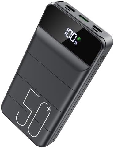 Power Bank 50000mAh 22.5W Fast Charging Portable Charger, USB C Quick Charge with 3 Outputs & 2 Inputs, LED Display, Huge Capacity External Cell Phone Battery Pack for iPhone, Samsung, iPad