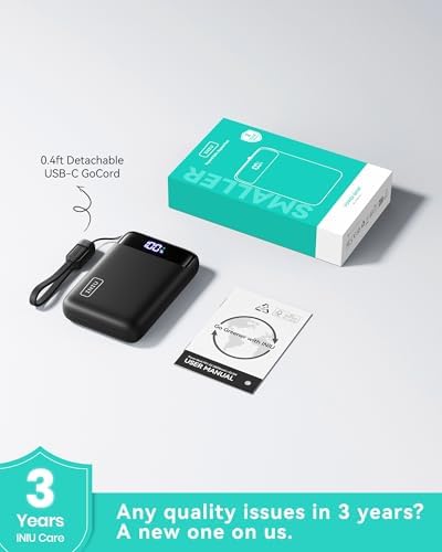 INIU Portable Charger, Smallest 22.5W 20000mAh USB C in & Out Power Bank Fast Charging, PD 3.0+QC 4.0 LED Display Phone Battery Pack Compatible with iPhone 17 16 15 14 Pro Samsung S24 Google iPad etc - Image 9